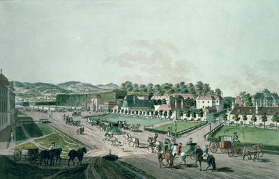 Ansicht des Augartenpalais und Parks, Wien von Johann Ziegler